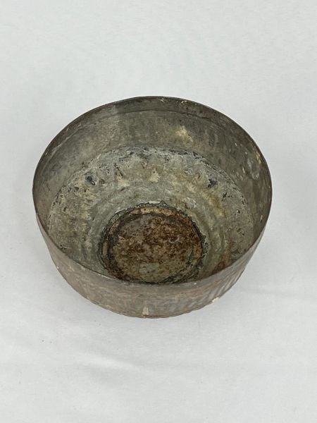 Antika Bakır Tas Ölçü Çap 13 Cm H 7 Cm