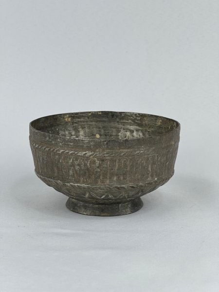 Antika Bakır Tas Ölçü Çap 13 Cm H 7 Cm