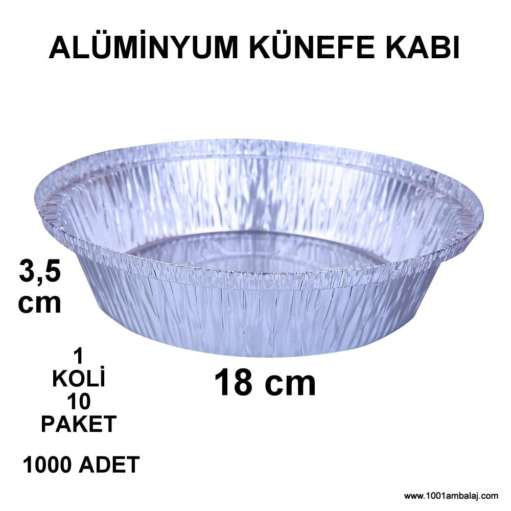 Alüminyum Künefe kabı Büyük 100 Lü 10 Paket 1 Koli 1001 Ambalaj