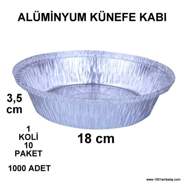 Alüminyum Künefe kabı Büyük 100 Lü 10 Paket 1 Koli 1001 Ambalaj