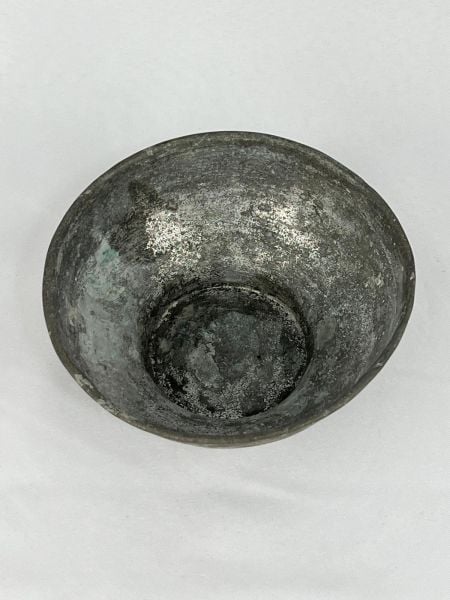 Antika Bakır Tas Ölçü Çap 14 Cm H 6 Cm