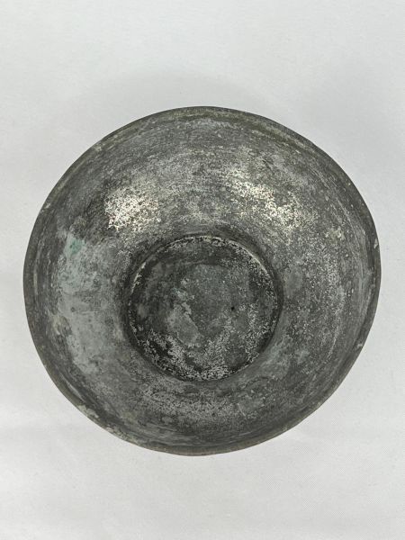 Antika Bakır Tas Ölçü Çap 14 Cm H 6 Cm