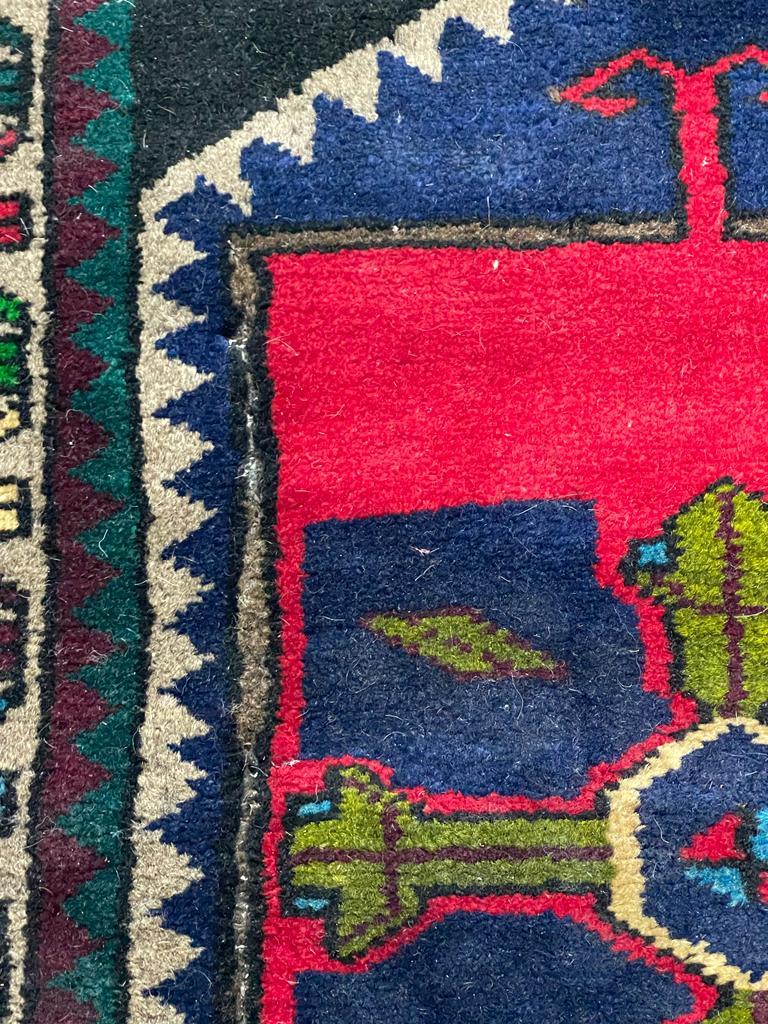 Vintage El Dokuma Halı 85X49Cm Aoa Ölçü 85X49Cm