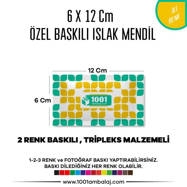 6X12 Cm 1-2-3 Renk Ve Fotoğraf Baskılı İslak Mendil Beyaz (Tripleks Malzeme)