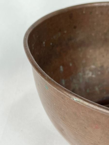 Antika Bakır Tas Ölçü Çap 19 Cm H 9 Cm