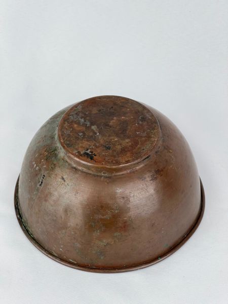 Antika Bakır Tas Ölçü Çap 19 Cm H 9 Cm