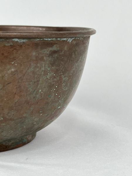 Antika Bakır Tas Ölçü Çap 19 Cm H 9 Cm