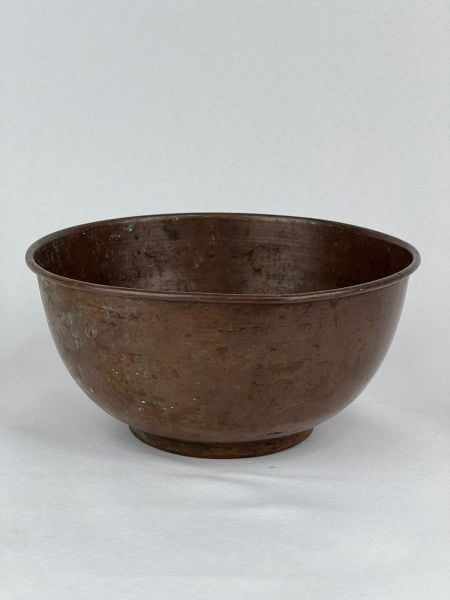 Antika Bakır Tas Ölçü Çap 19 Cm H 9 Cm