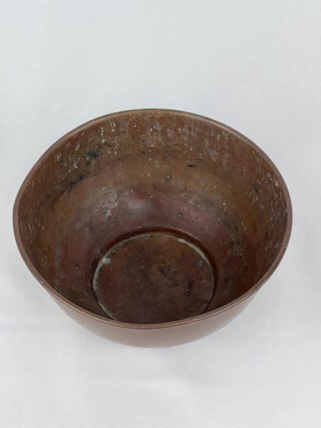 Antika Bakır Tas Ölçü Çap 19 Cm H 9 Cm