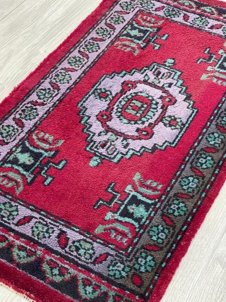 Vintage Yastik Boy Yün Halı 93X49 Cm Aoa Ölçü 93X49Cm