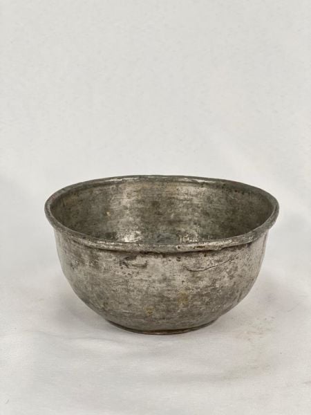 Antika Bakır Tas Ölçü Çap 13 Cm H 6 Cm