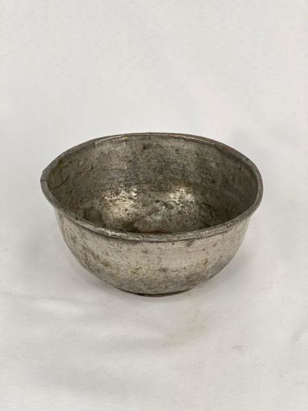 Antika Bakır Tas Ölçü Çap 13 Cm H 6 Cm