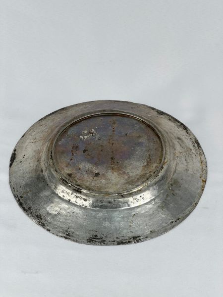 Antika Bakır Tabak Ölçü Çap 26,5 Cm H 3 Cm