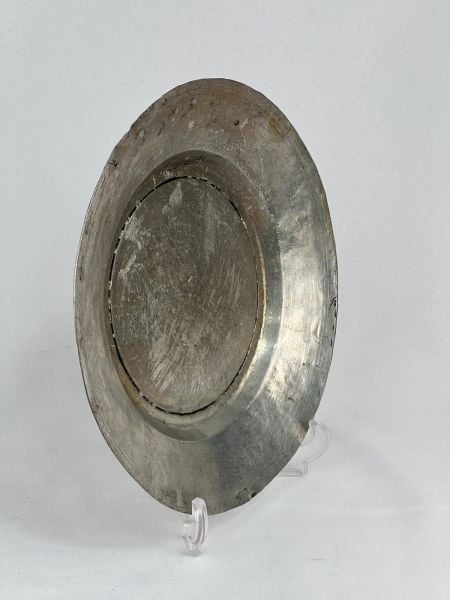 Antika Bakır Tabak Ölçü Çap 26,5 Cm H 3 Cm