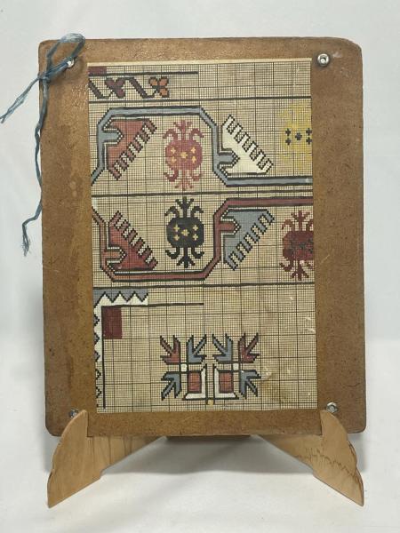 Vintage El Boyama Kilim Motif Tableti Aoa Ölçü 27X34Cm