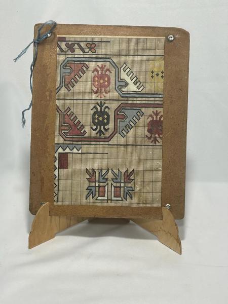 Vintage El Boyama Kilim Motif Tableti Aoa Ölçü 27X34Cm
