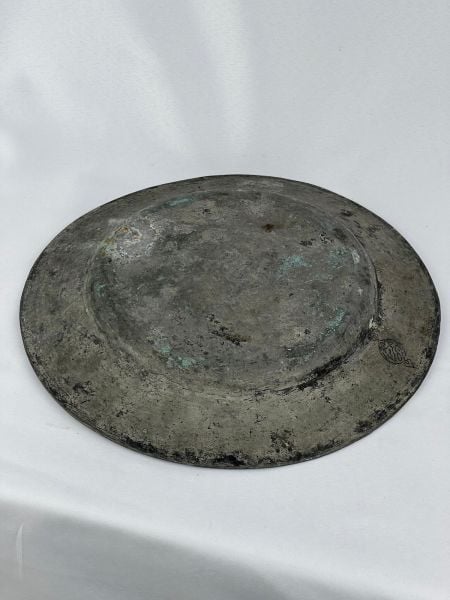 Antika Bakır Tabak Ölçü Çap 36 Cm H 4 Cm