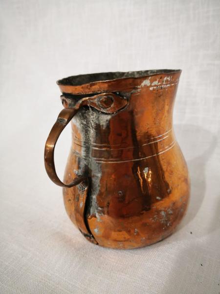 Bakır Maşrapa Aoa Ölçü 10X13Cm 11Cm Yüksekliği