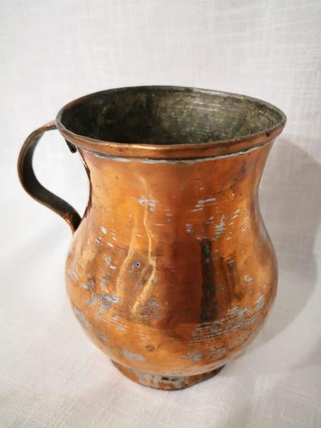 Bakır Maşrapa Aoa Ölçü 11X14Cm 13Cm Yüksekliği
