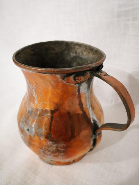 Bakır Maşrapa Aoa Ölçü 11X14Cm 13Cm Yüksekliği