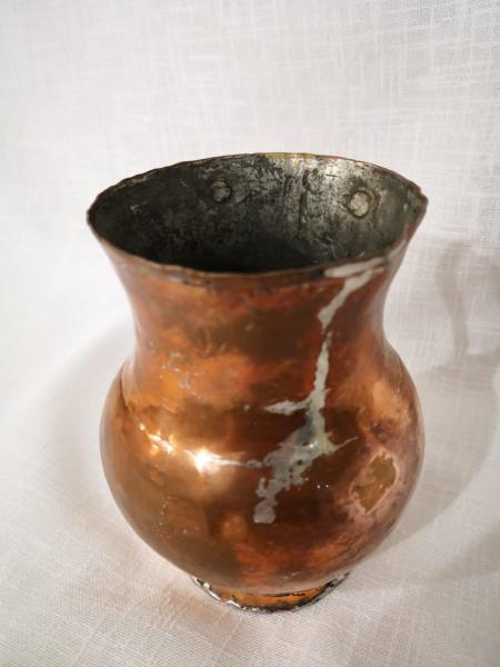 Bakır Maşrapa Aoa Ölçü 10X11Cm 13Cm Yüksekliği