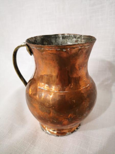 Bakır Maşrapa Aoa Ölçü 10X11Cm 13Cm Yüksekliği