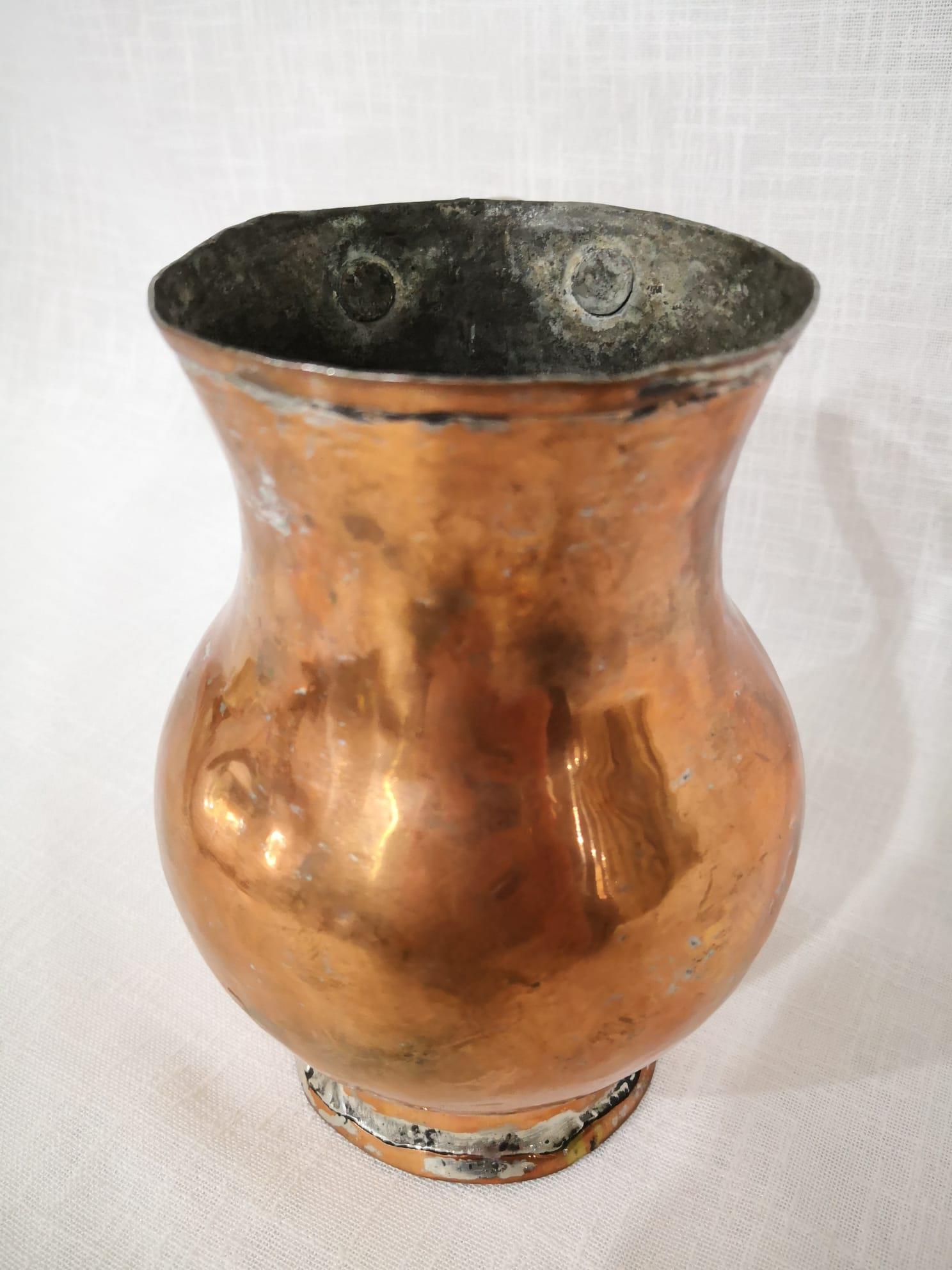 Bakır Maşrapa Aoa Ölçü 11X14Cm 16Cm Yüksekliği