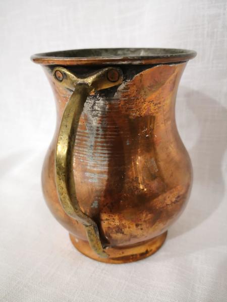 Bakır Maşrapa Aoa Ölçü 10X12Cm 14Cm Yüksekliği