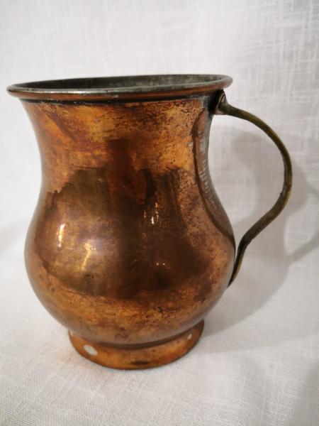 Bakır Maşrapa Aoa Ölçü 10X12Cm 14Cm Yüksekliği