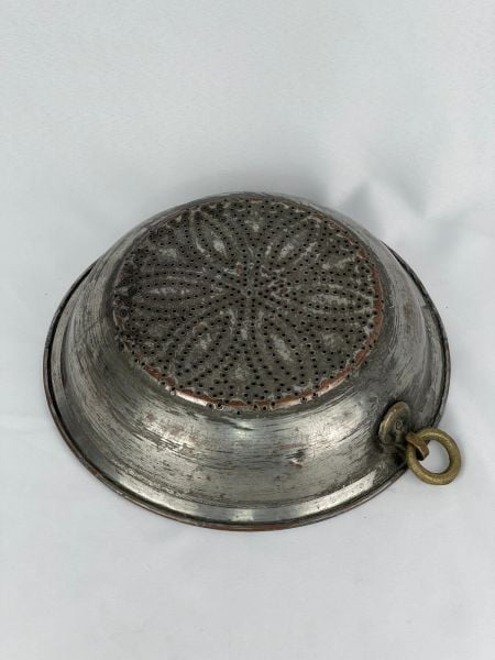 Antika Bakır Süzgeç Ölçü Çap 30,5 Cm H 8,5 Cm
