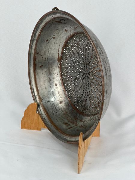 Antika Bakır Süzgeç Ölçü Çap 30,5 Cm H 8,5 Cm