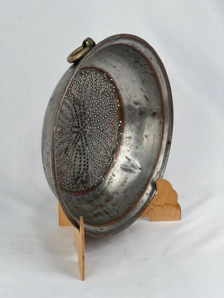Antika Bakır Süzgeç Ölçü Çap 30,5 Cm H 8,5 Cm