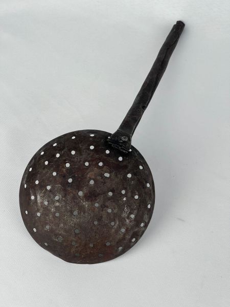 Antika Bakır Kevgir Ölçü 13X13 Sap Dahil 32 Cm