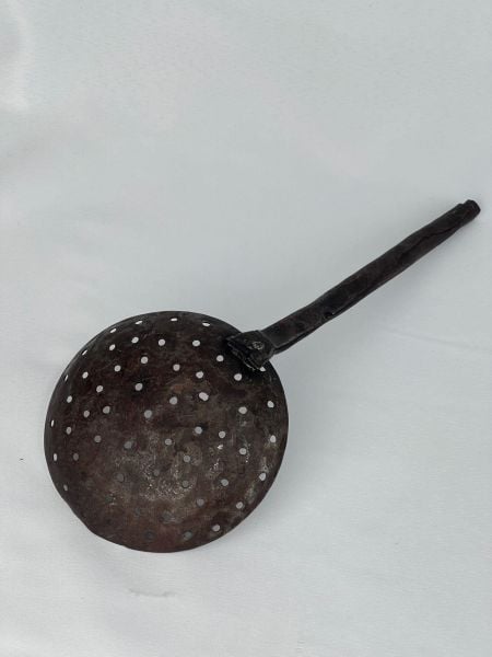 Antika Bakır Kevgir Ölçü 13X13 Sap Dahil 32 Cm