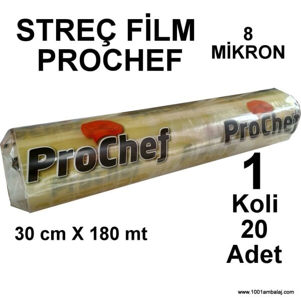 Streç Film Açik 30 X 180 Metre Prochef 20 Adet 1 Koli