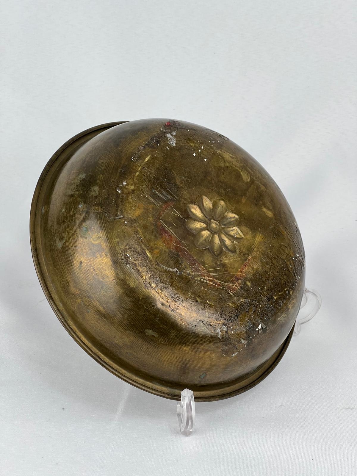 Antika Bakır Hamam Tasi Ölçü Çap 21 Cm H 5,5 Cm