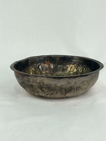 Antika Bakır Hamam Tasi Ölçü Çap 20 Cm H 6,5 Cm