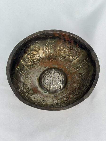 Antika Bakır Hamam Tasi Ölçü Çap 20 Cm H 6,5 Cm