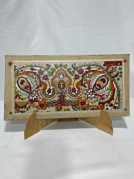 Vintage El Boyama Kilim Motif Tableti Aoa Ölçü 40X20Cm