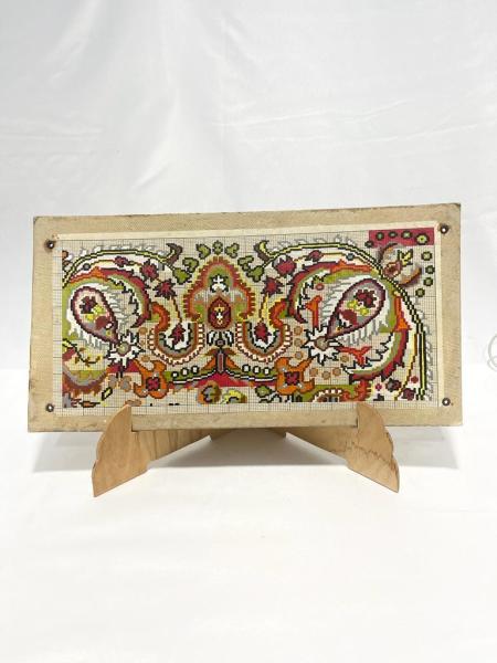 Vintage El Boyama Kilim Motif Tableti Aoa Ölçü 40X20Cm