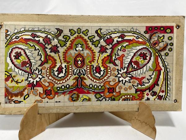 Vintage El Boyama Kilim Motif Tableti Aoa Ölçü 40X20Cm
