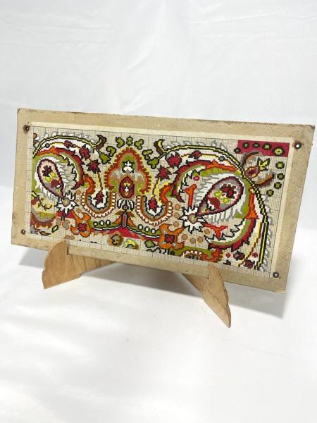 Vintage El Boyama Kilim Motif Tableti Aoa Ölçü 40X20Cm