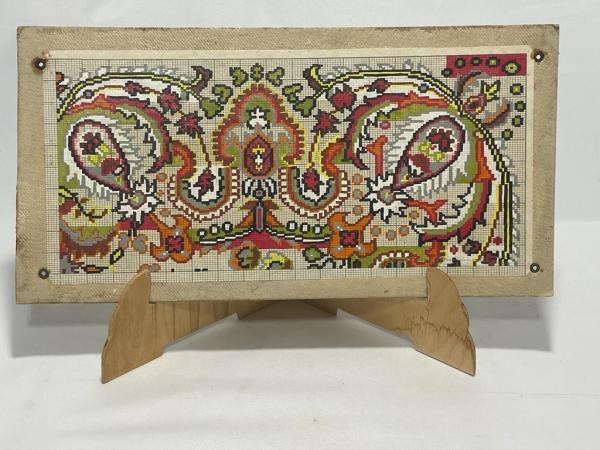 Vintage El Boyama Kilim Motif Tableti Aoa Ölçü 40X20Cm