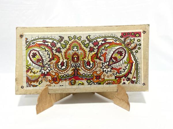 Vintage El Boyama Kilim Motif Tableti Aoa Ölçü 40X20Cm