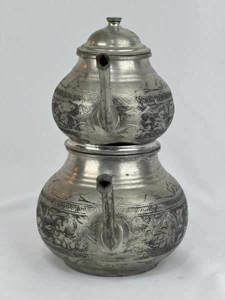 Antika Bakır Çaydanlik Ölçü 15X25 Cm H 27 Cm