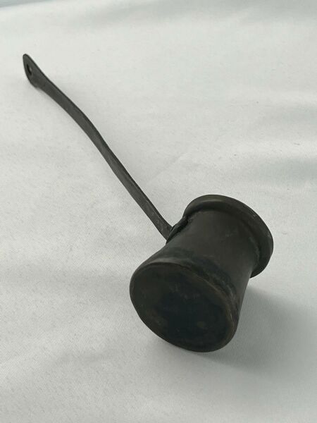 Antika Bakır Cezve Ölçü Çap 5 Cm H 5 Cm Sap 19,5 Cm
