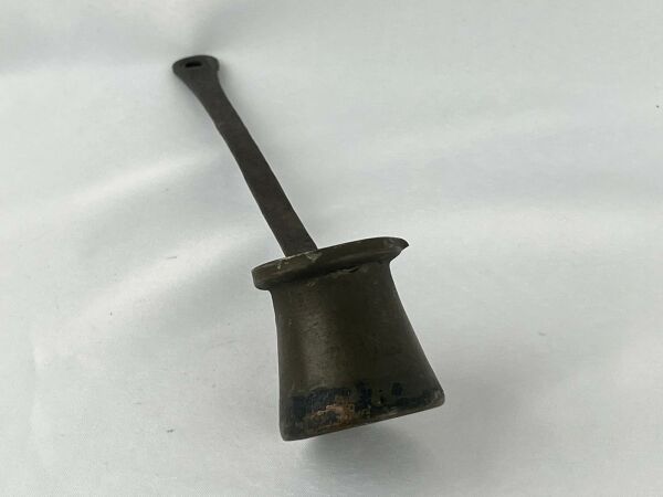 Antika Bakır Cezve Ölçü Çap 5 Cm H 5 Cm Sap 19,5 Cm