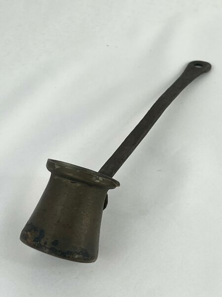Antika Bakır Cezve Ölçü Çap 5 Cm H 5 Cm Sap 19,5 Cm
