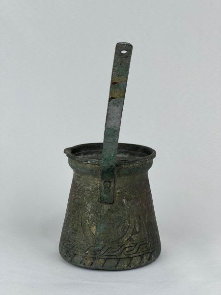 Antika Bakır Cezve Ölçü Çap 10 Cm H 11 Cm