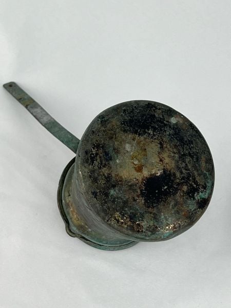 Antika Bakır Cezve Ölçü Çap 10 Cm H 11 Cm